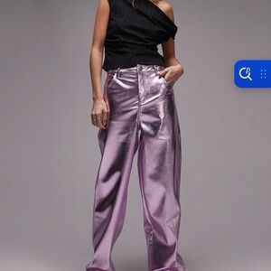 🐣🐣 10/$65 I ACCEPT OFFERS  🛍🥰🙂 ASOS Metallic Lavender Wide Leg Pants